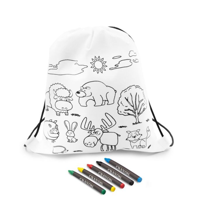 Worek ze sznurkiem do kolorowania, kredki | Brody – Gift Design
