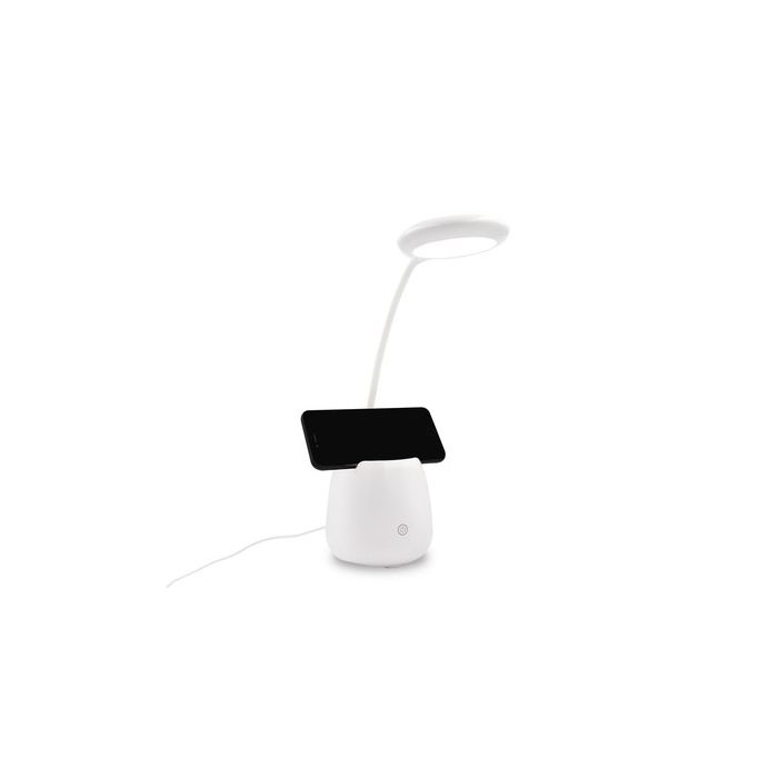 Lampka na biurko, głośnik bezprzewodowy 3W, stojak na telefon, pojemnik na przybory do pisania | Asar – Gift Design