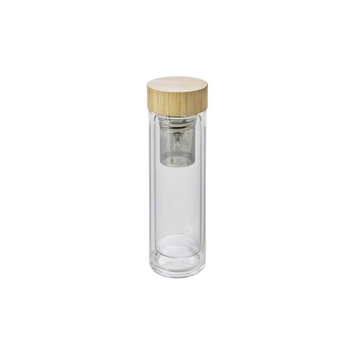 Szklany termos 420 ml, posiada sitko zatrzymujące fusy – Gift Design
