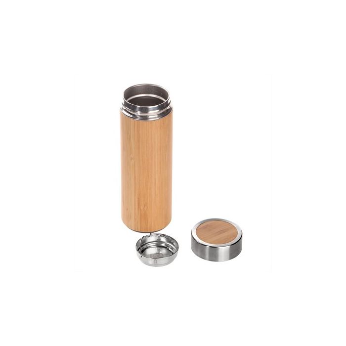 Bambusowy termos 350 ml, posiada sitko zatrzymujące fusy | Christian – Gift Design
