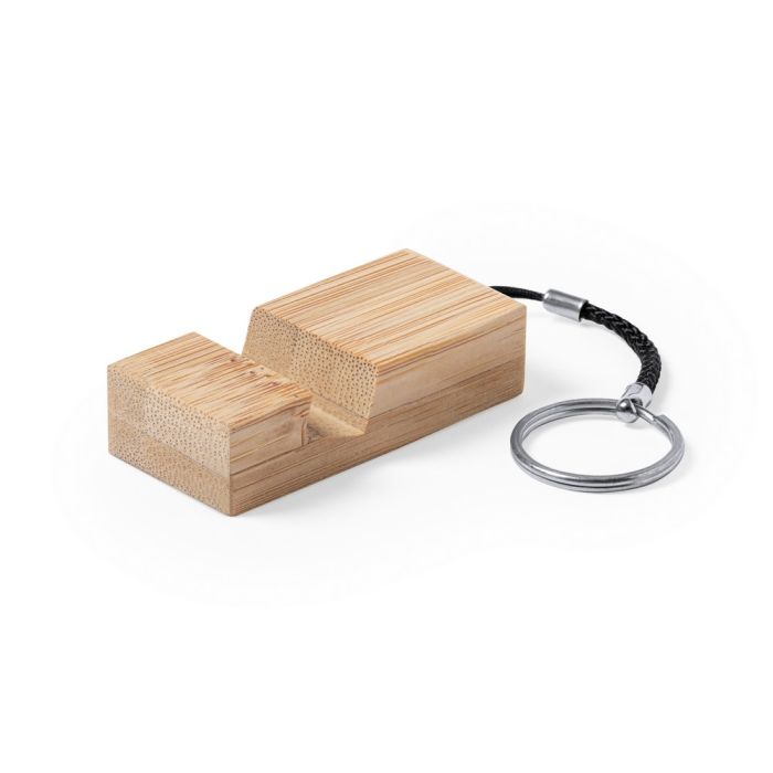 Bambusowy brelok do kluczy, stojak na telefon – Gift Design