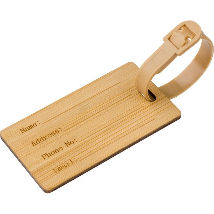 Bambusowa zawieszka do bagażu – Gift Design