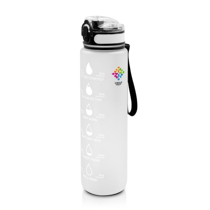 Butelka sportowa 1000 ml z miarką motywacyjną | Bennie – Gift Design