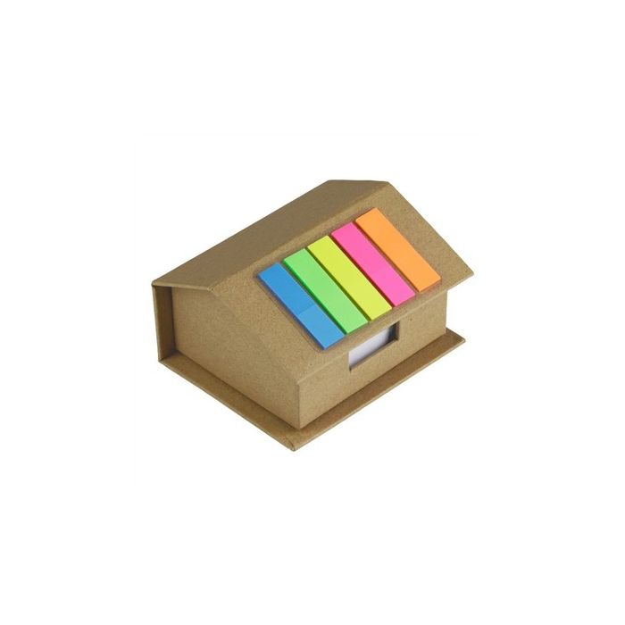 Zestaw do notatek "domek", notatnik, karteczki samoprzylepne – Gift Design