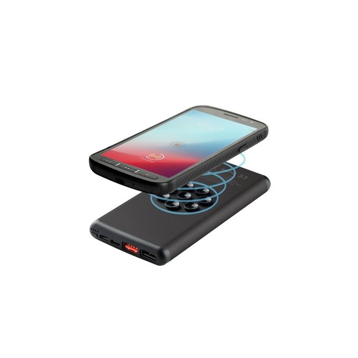 Bezprzewodowy power bank 10000 mAh Mauro Conti z przyssawkami, ładowarka bezprzewodowa 10W | Stef – Gift Design