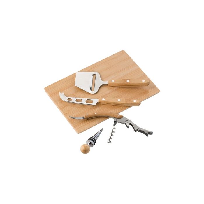 Bambusowy zestaw do sera i wina – Gift Design