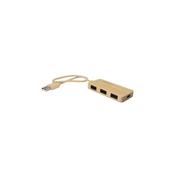 Bambusowy hub USB i USB typu C B'RIGHT | Kenzie – Gift Design