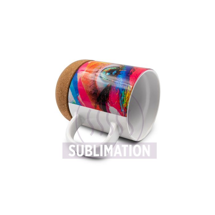 Kubek ceramiczny 370 ml z korkowym elementem | Kate – Gift Design