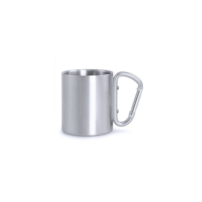 Metalowy kubek 210 ml z karabińczykiem | Easton – Gift Design