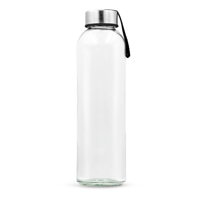 Szklana butelka 500 ml z kolorową wstążką | Viivi – Gift Design