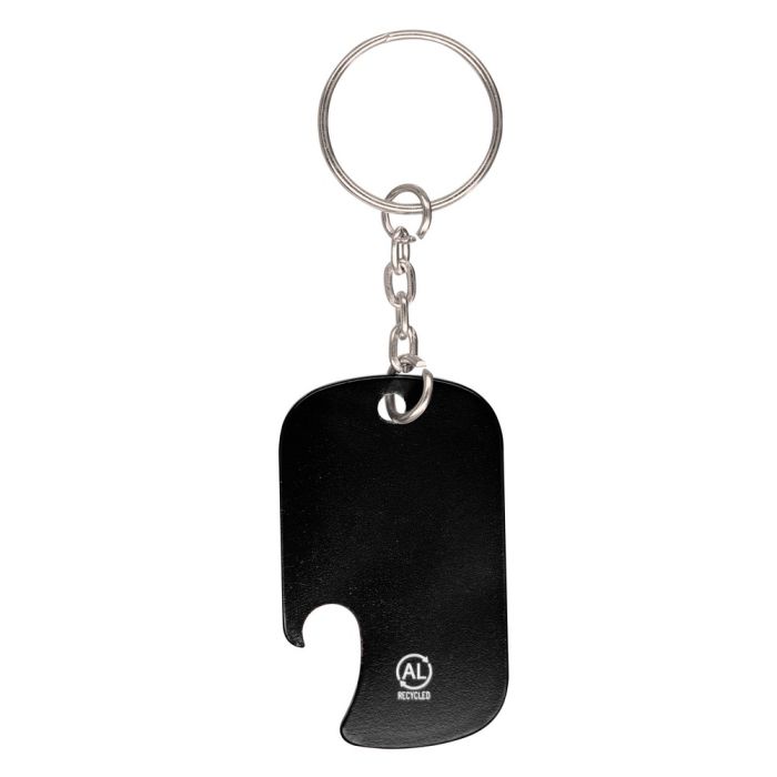 Brelok do kluczy z aluminium z recyklingu, otwieracz do butelek – Gift Design