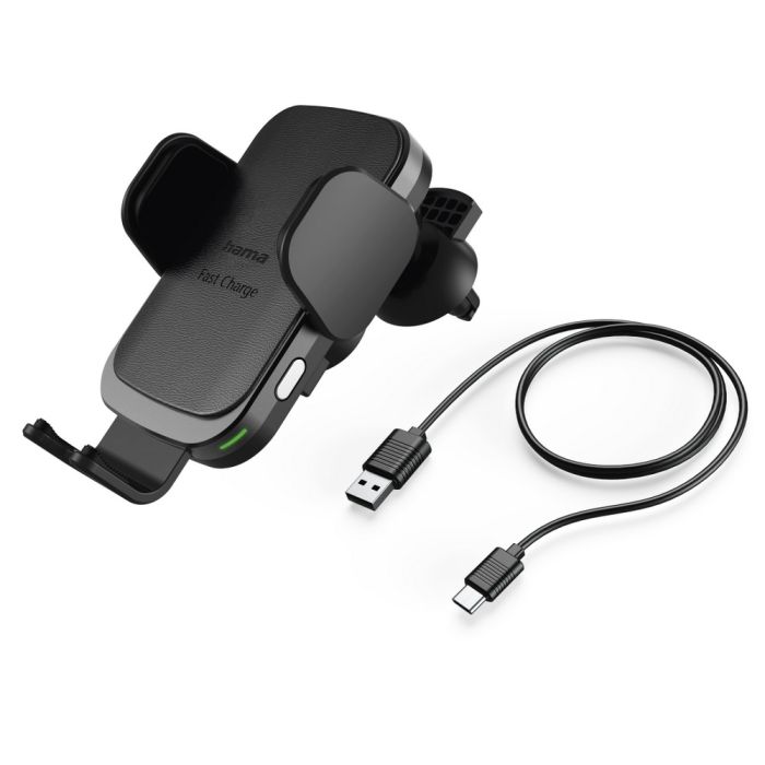 Samochodowy uchwyt do telefonu, ładowarka bezprzewodowa 10W Hama – Gift Design