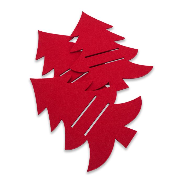 Filcowe kieszonki na sztućce Tweegy, czerwony – Gift Design
