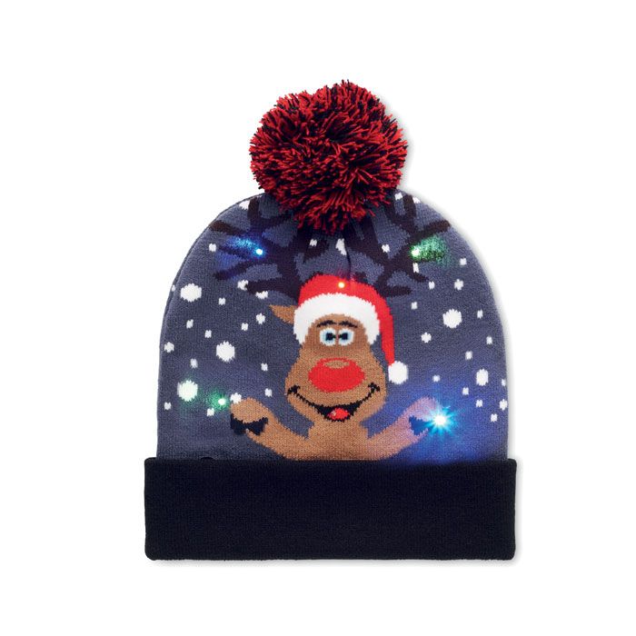 Świąteczna czapka dzianina LED – Gift Design