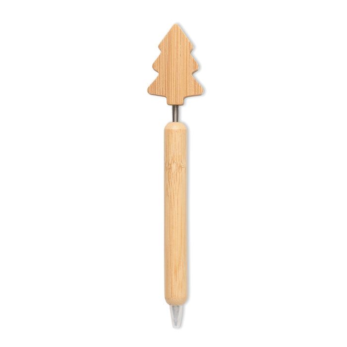 Bambusowy długopis z choinką – Gift Design