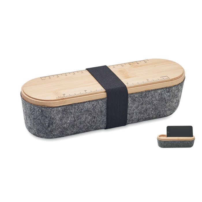 Piórnik filc RPET z pokrywką – Gift Design