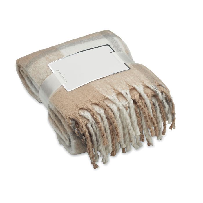Koc moherowy w kratę – Gift Design
