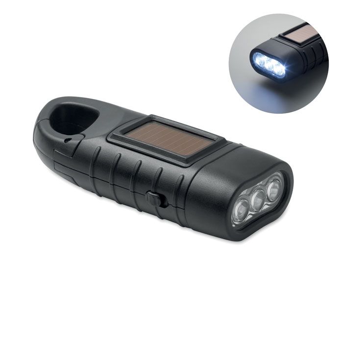 Latarka solarna z korbą dynamo – Gift Design