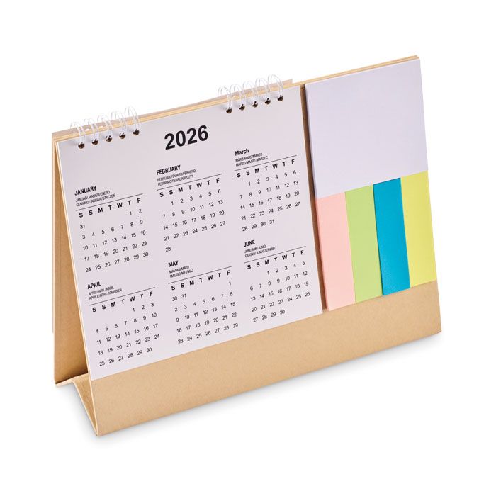 Kalendarz biurkowy z notesem – Gift Design