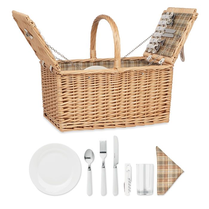 Kosz wiklinowy dla 4 osób – Gift Design