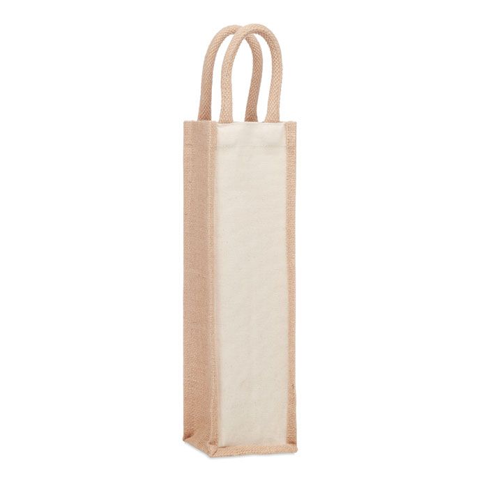 Jutowa torba na wino-1 butelka – Gift Design