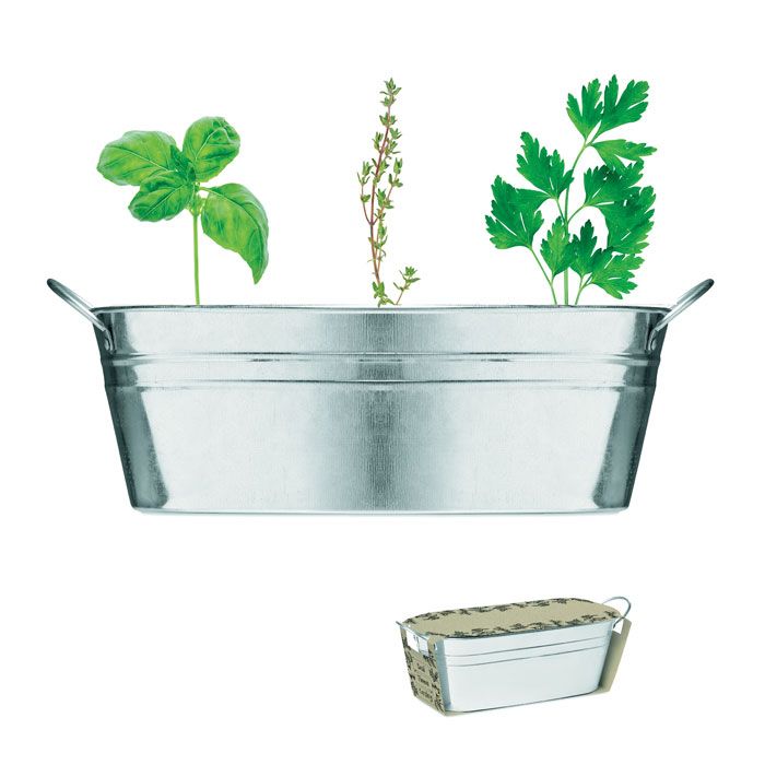 Cynkowa wanienka z nasionami – Gift Design