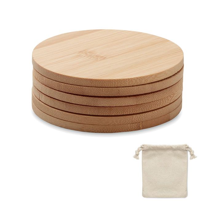 Zestaw 6 bambusowych podstawek – Gift Design