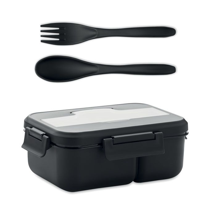 Lunch box ze sztućcami z PP – Gift Design