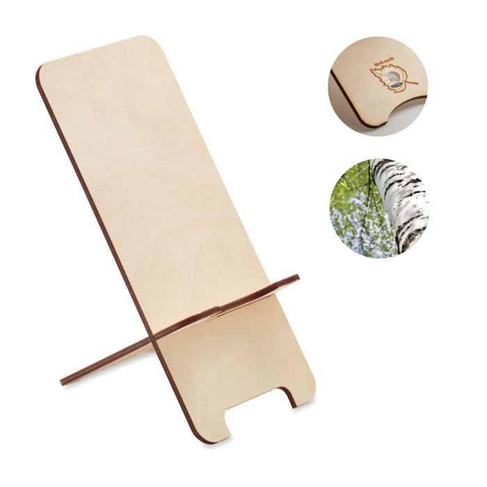 Stojak na telefon brzozowy – Gift Design
