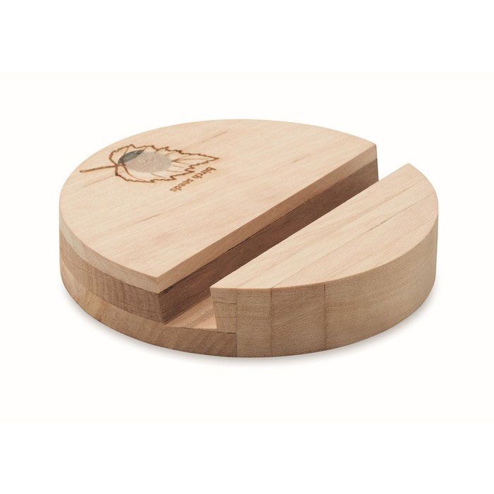 Stojak na telefon brzozowy – Gift Design