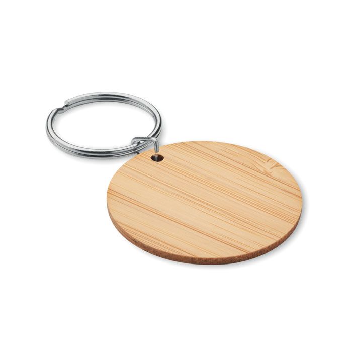 Okrągły bambusowy brelok – Gift Design