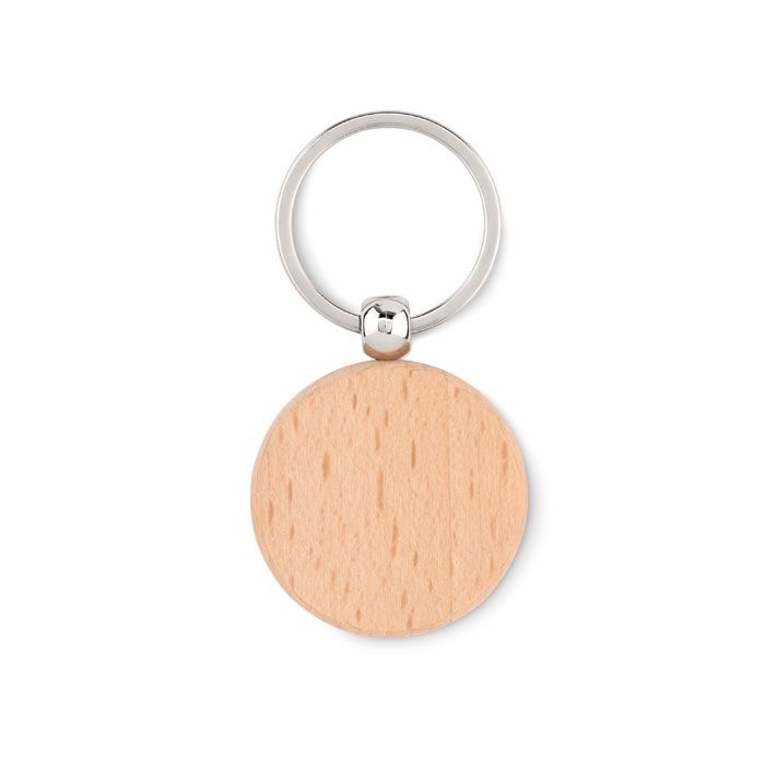 Okrągły drewniany brelok – Gift Design