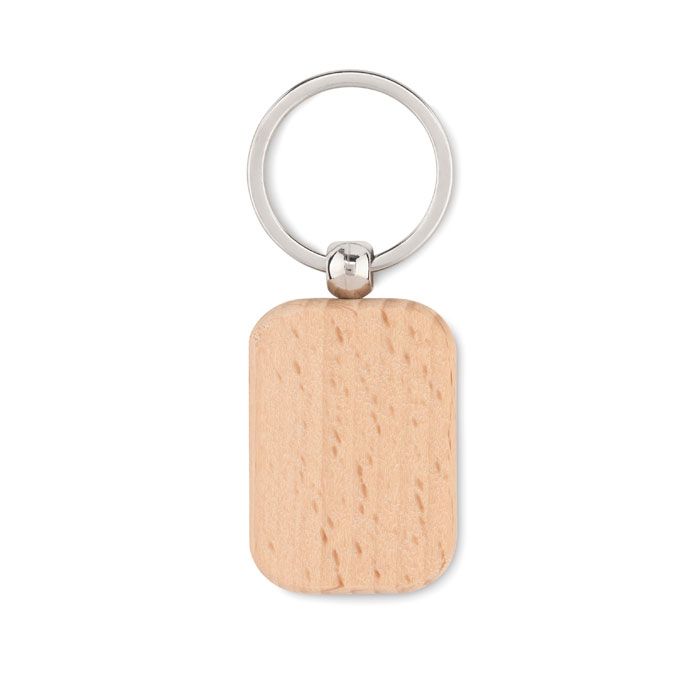 Prostokątny drewniany brelok – Gift Design