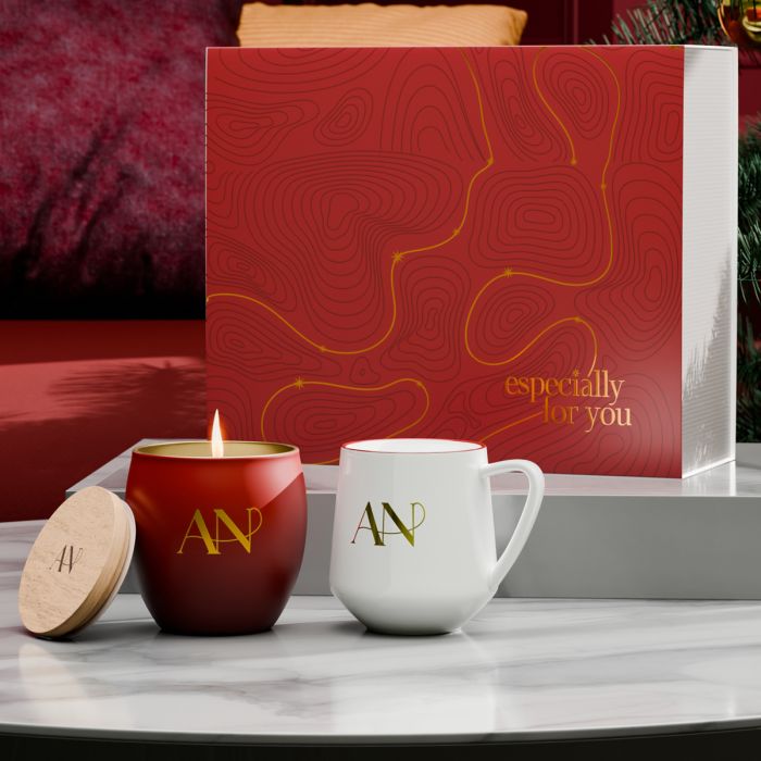Zestaw Glowing Evening - Kubek Eris i świeca Glamour z wieczkiem – Gift Design