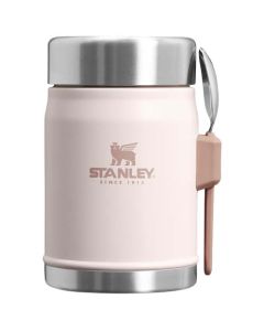 Słoik na żywność Stanley Legendary z łyżko-widelcem, o pojemności 400 ml-Jasny różowy – Gift Design
