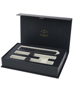 Parker IM Essentials – elegancki zestaw piśmienniczy: pióro i długopis, kolor czarny-Czarny – Gift Design