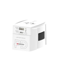 SKROSS® MUV AC65PD – uniwersalna przejściówka z kablem USB-C -Biały – Gift Design