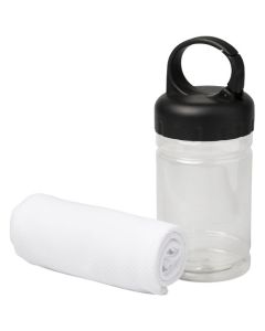 Ręcznik chłodzący Remy w pojemniku-Biały – Gift Design