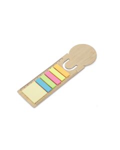Linijka bambusowa z karteczkami BEMO &ndash; Gift Design