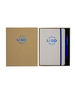 Zestaw notes z długopisem Aurores, niebieski – Gift Design