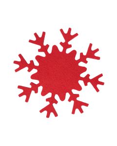 Podkładki filcowe Snowflake, czerwony – Gift Design