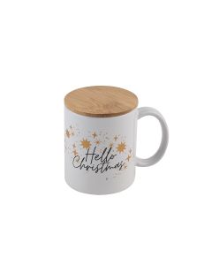 Kubek ceramiczny "Hello Christmas", biały – Gift Design