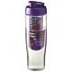 Bidon H2O Tempo® o pojemności 700 ml z wieczkiem zaciskowym zmożliwością przyrządzania wody smakowej-Biały