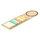 Bamboo memo holder, sticky notes, bookmark, ruler, notebook