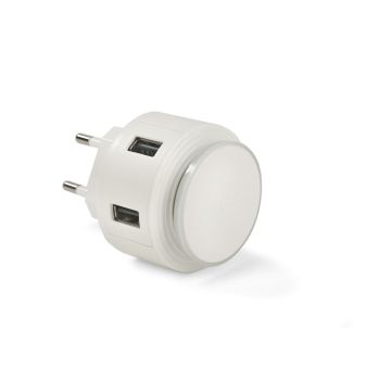 Ładowarka sieciowa USB z lampką nocną NOTTO – Gift Design