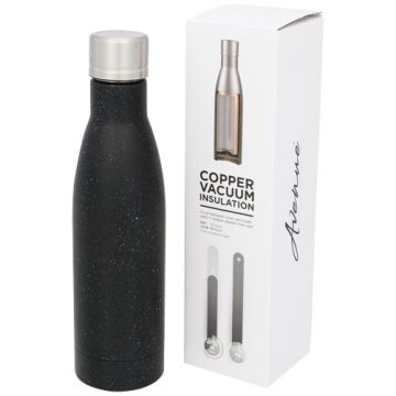 Vasa cętkowana butelka z miedzianą izolacją próżniową o pojemności 500 ml-Czarny – Gift Design