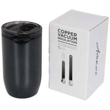 Kubek z miedzianą izolacją próżniową Lagom 380 ml-Błyszczący czarny – Gift Design