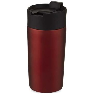 Kubek Jetta izolowany próżniowo i powlekany miedzią o pojemności 330 ml-Czerwony – Gift Design