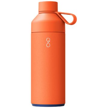 Big Ocean Bottle izolowany próżniowo bidon na wodę o pojemności 1000 ml-Słoneczny pomarańczowy – Gift Design