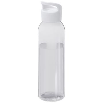 Sky butelka na wodę o pojemności 650 ml z tworzyw sztucznych pochodzących z recyklingu-Biały – Gift Design
